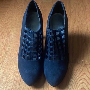 Impo Booties Lattice Front Shoes